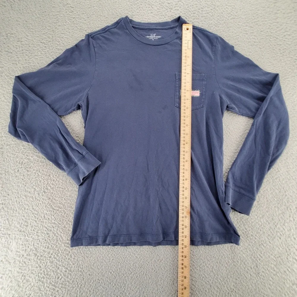 Vineyard Vines Shirt Boys Youth XL‎ Navy Blue Graphic Martha's Vineyard Spellout